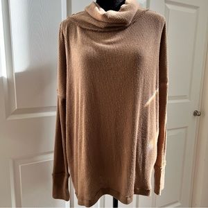 Free People We The Free The Rosa Ribbed Long Sleeve with Split Back